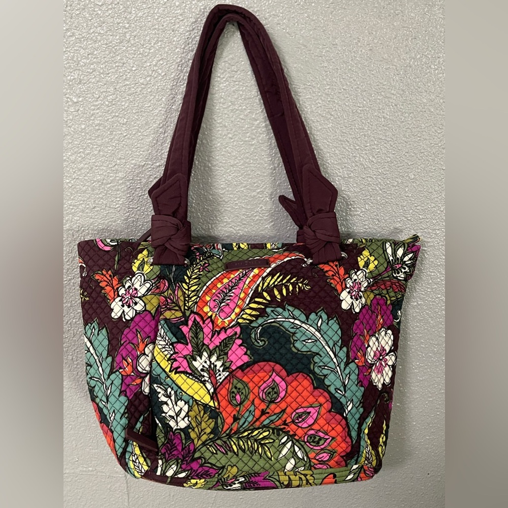 Vera Bradley Hadley East West Tote in Autumn Leaves Print